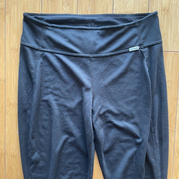 Patagonia Classic High Rise Long Under Pants Black Large - Picture 2 of 7